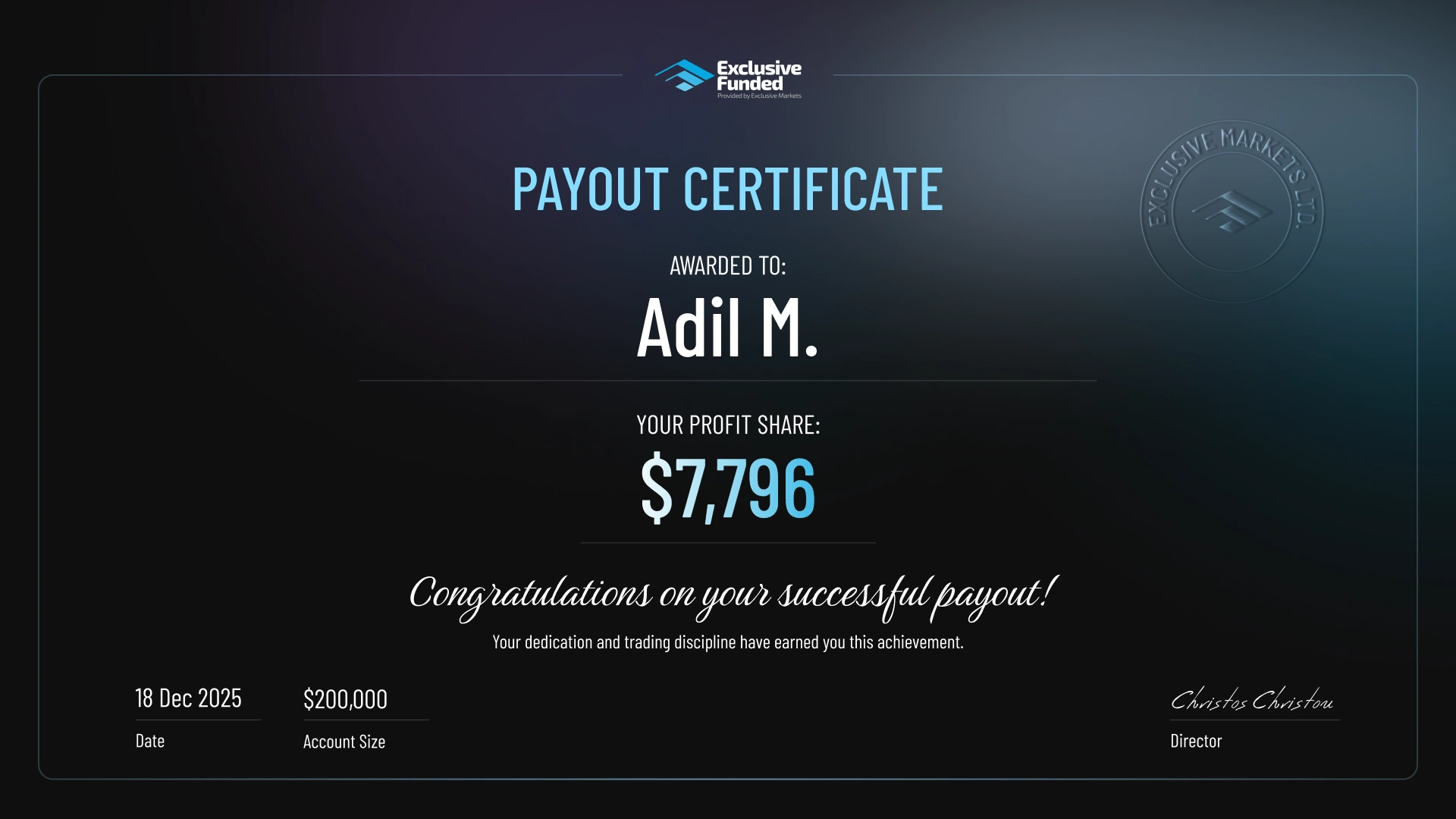 payout certified