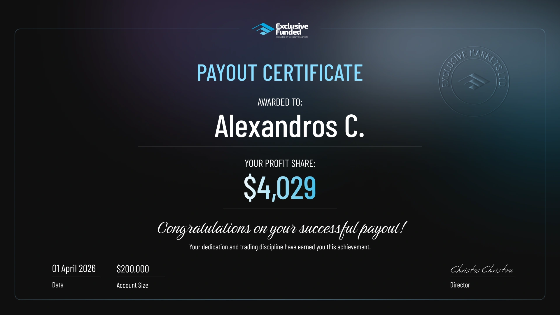 payout certified