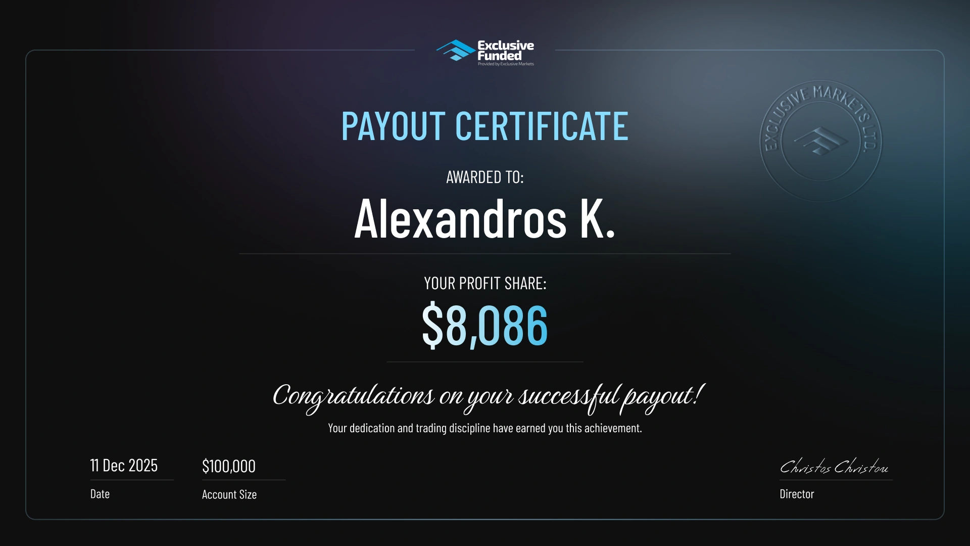 payout certified
