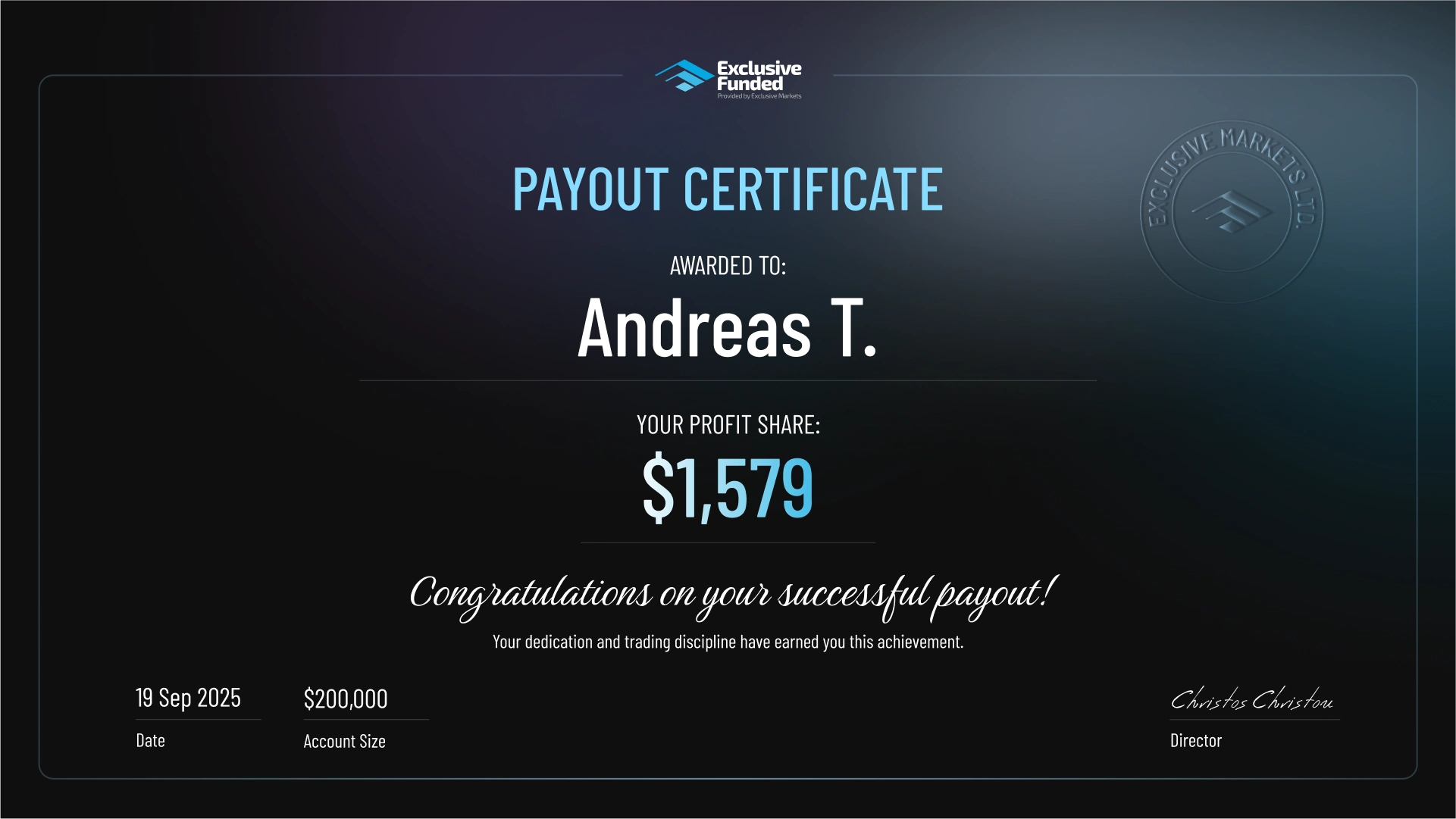 payout certified