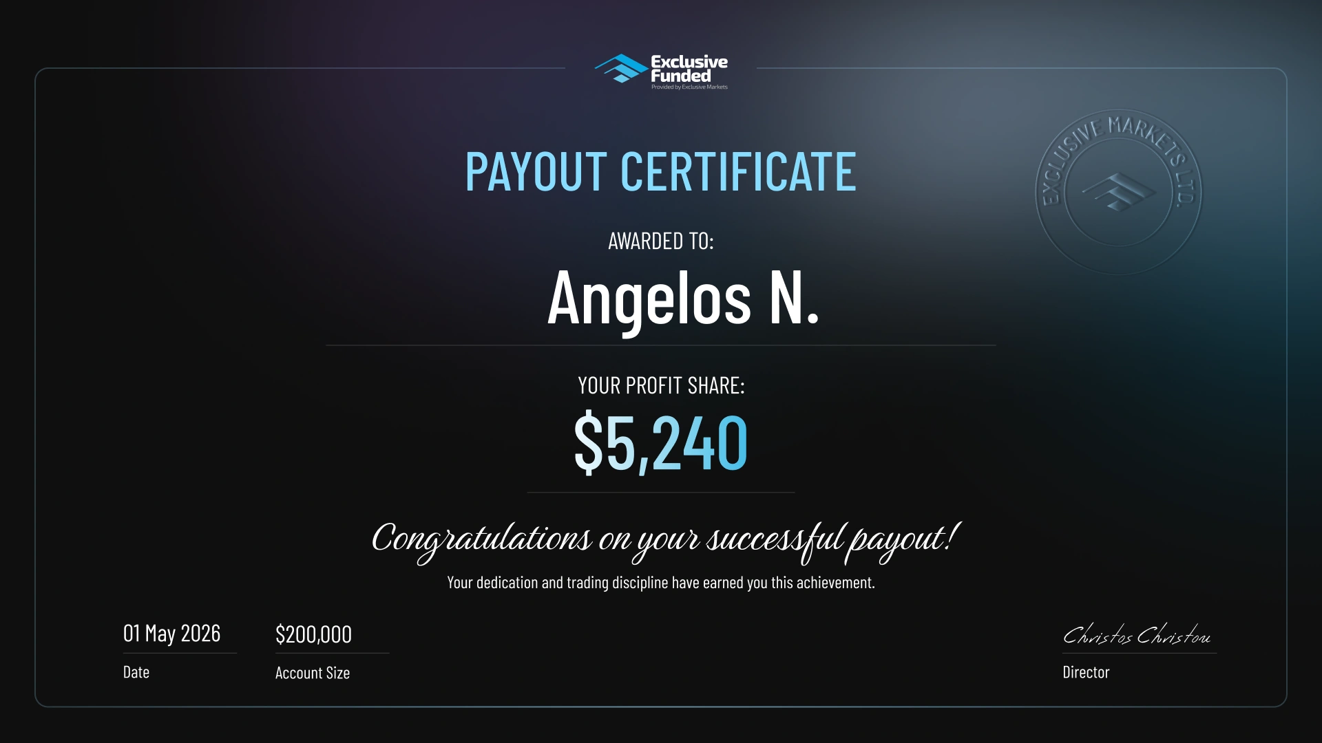payout certified