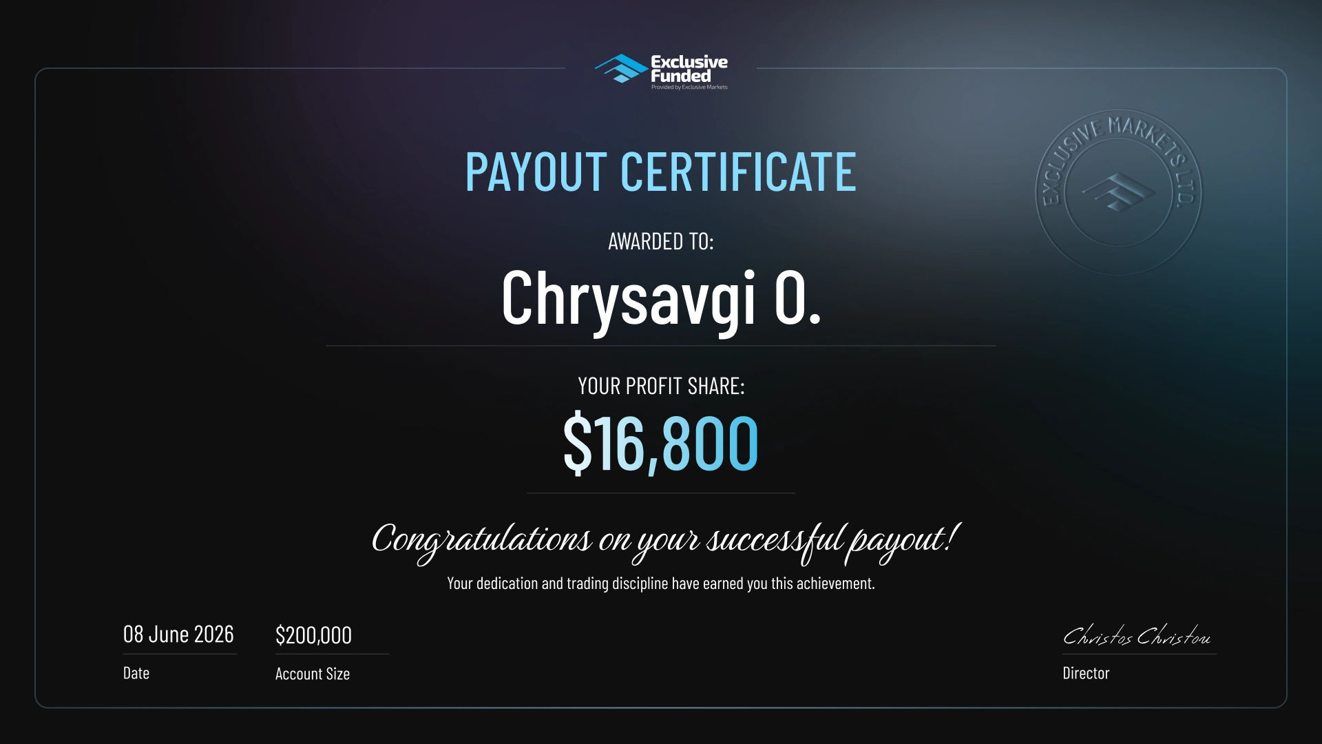 payout certified