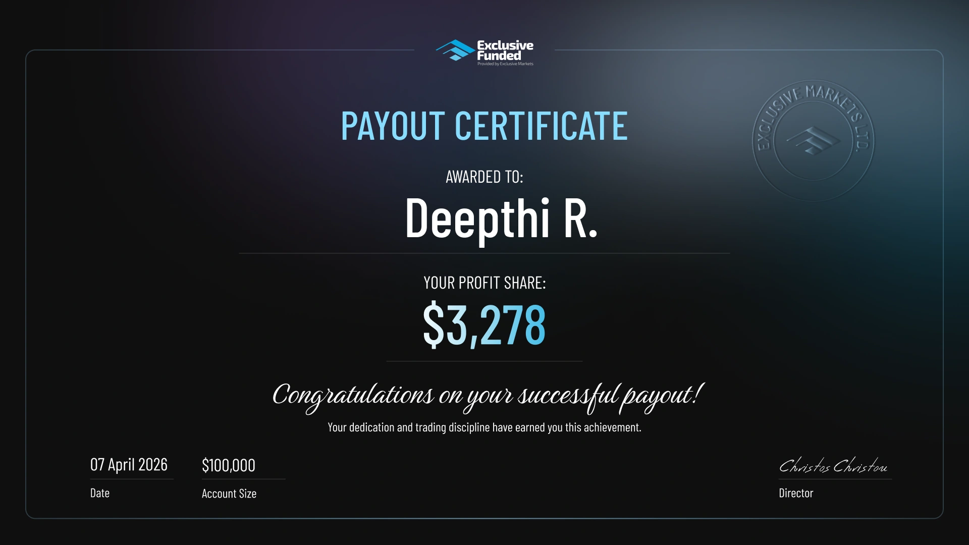 payout certified