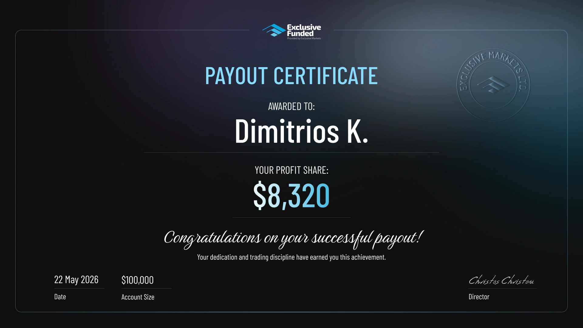 payout certified