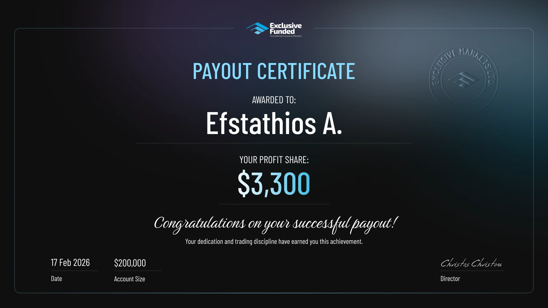 payout certified