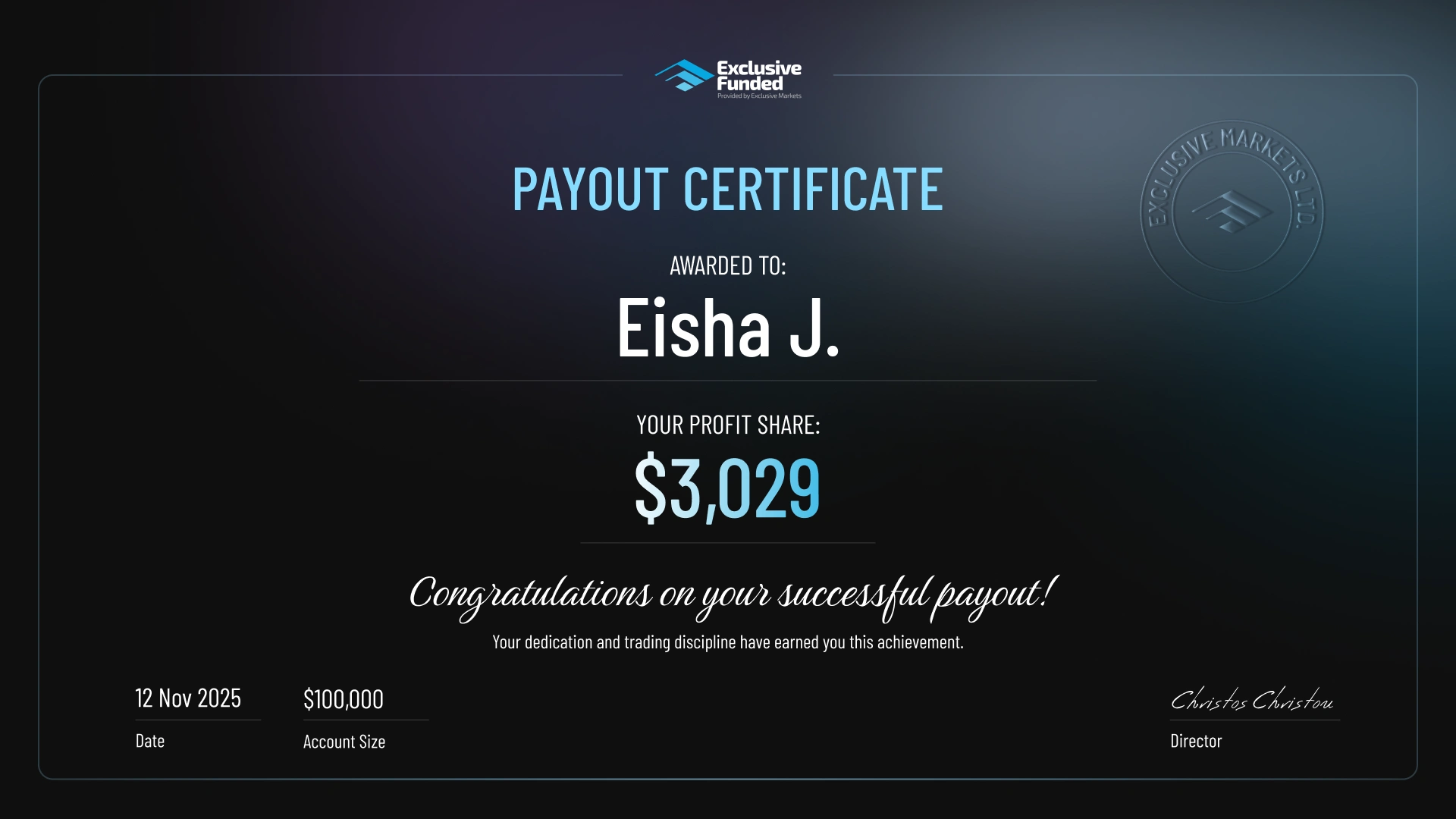 payout certified