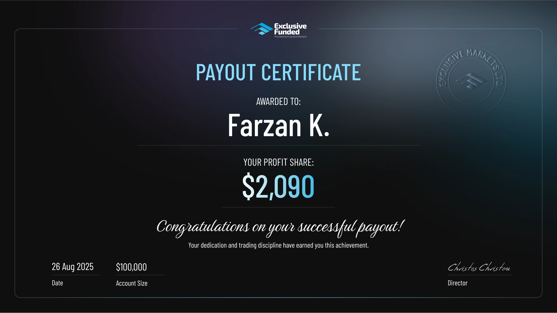 payout certified