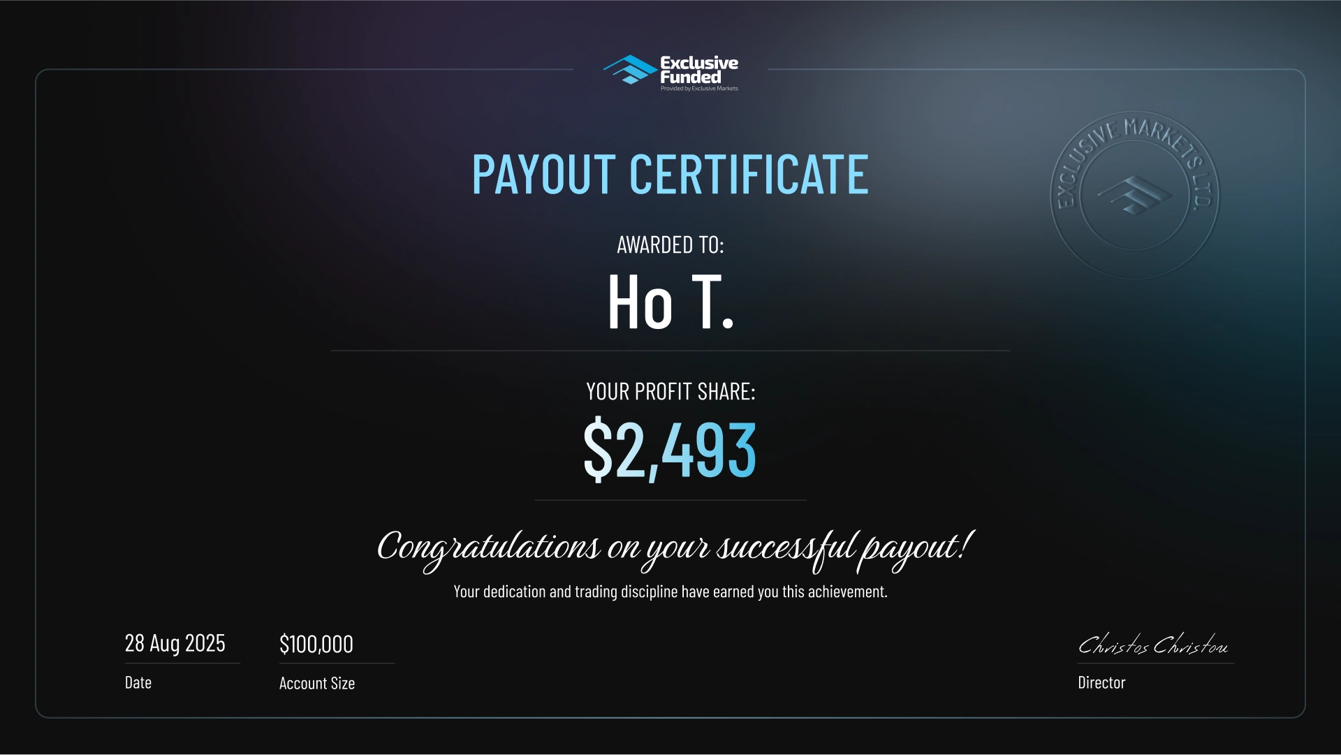 payout certified