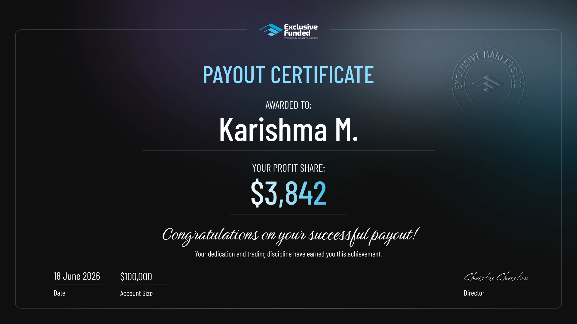 payout certified