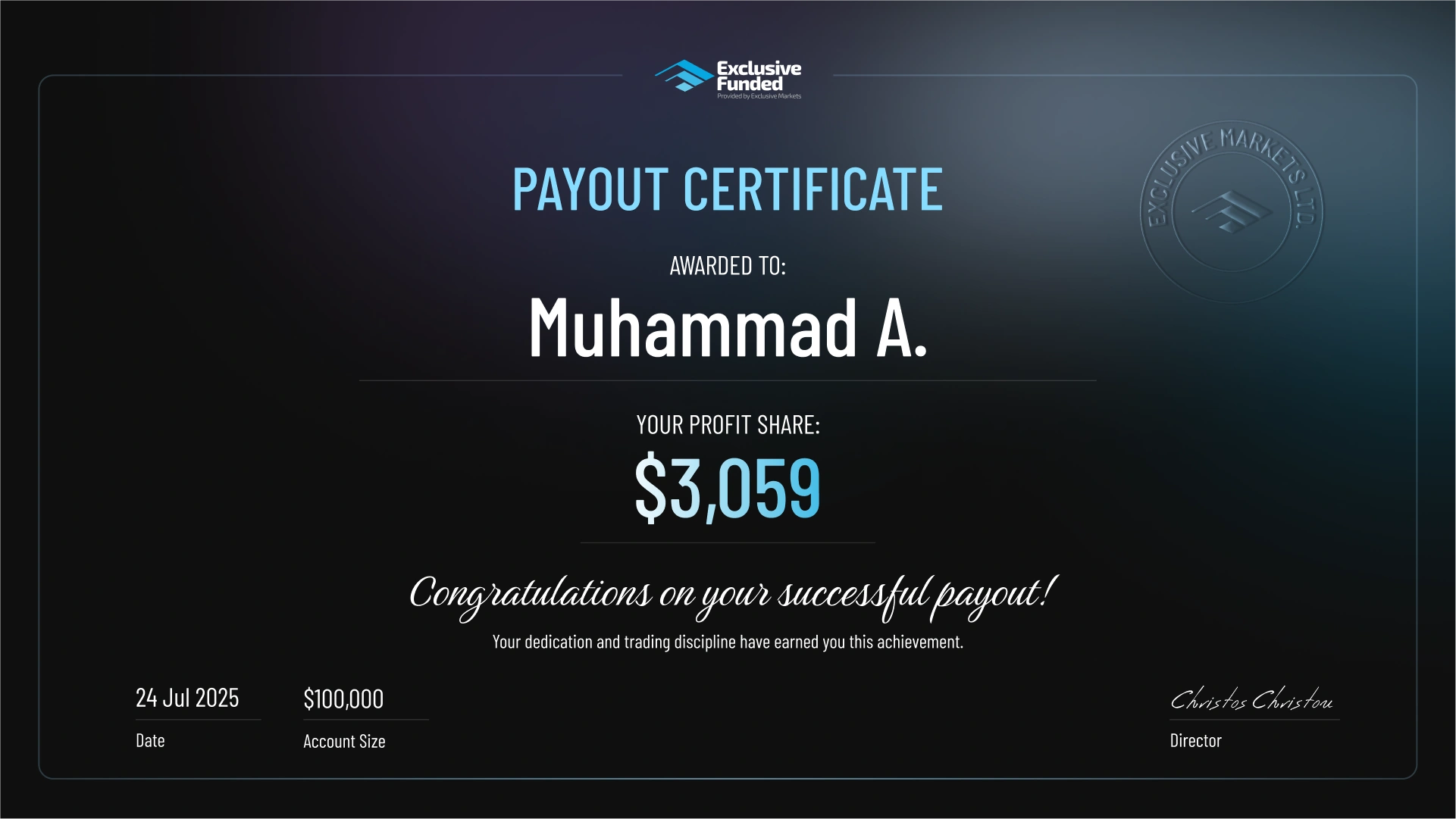 payout certified