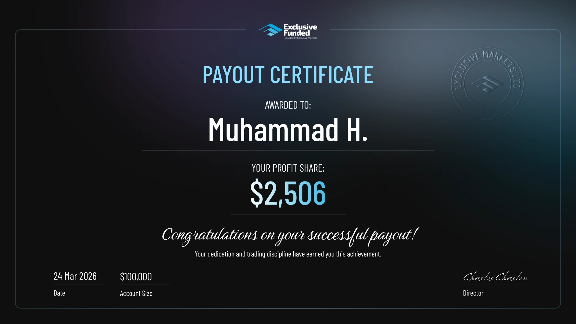 payout certified