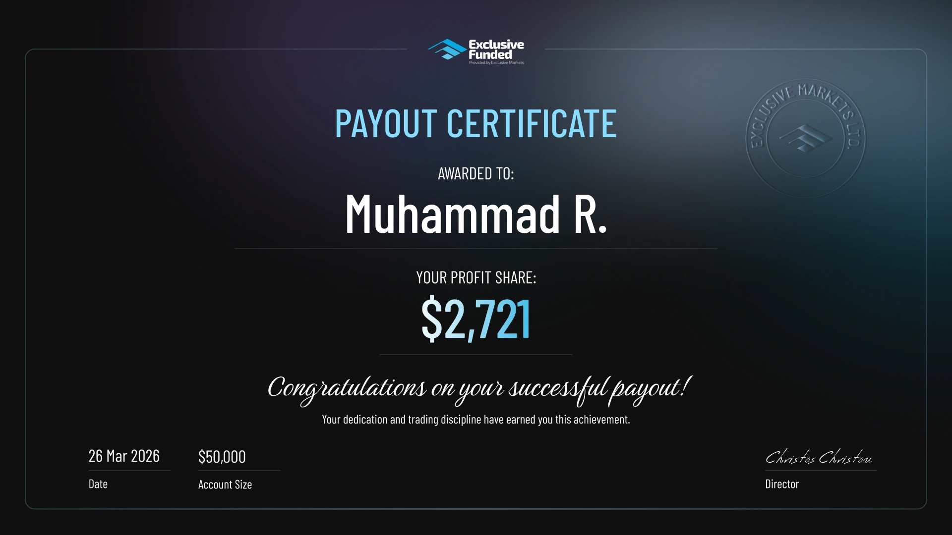 payout certified