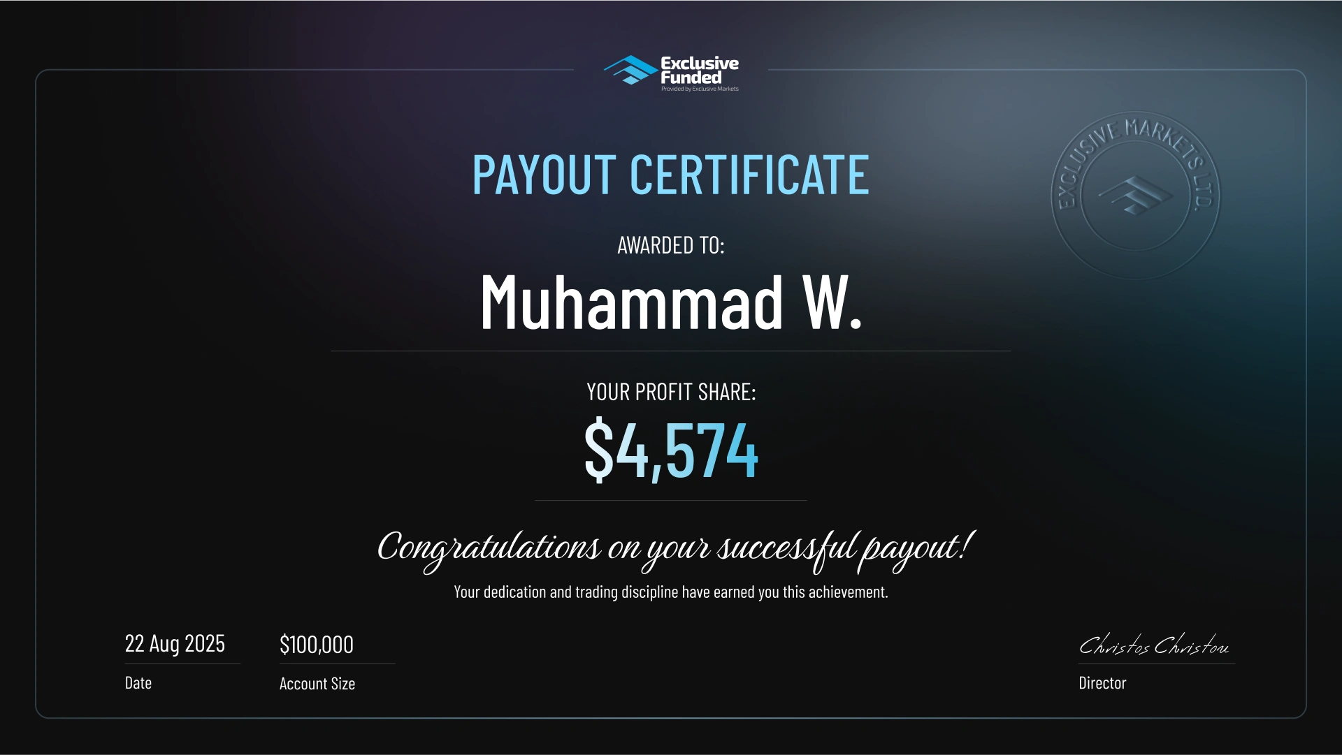 payout certified