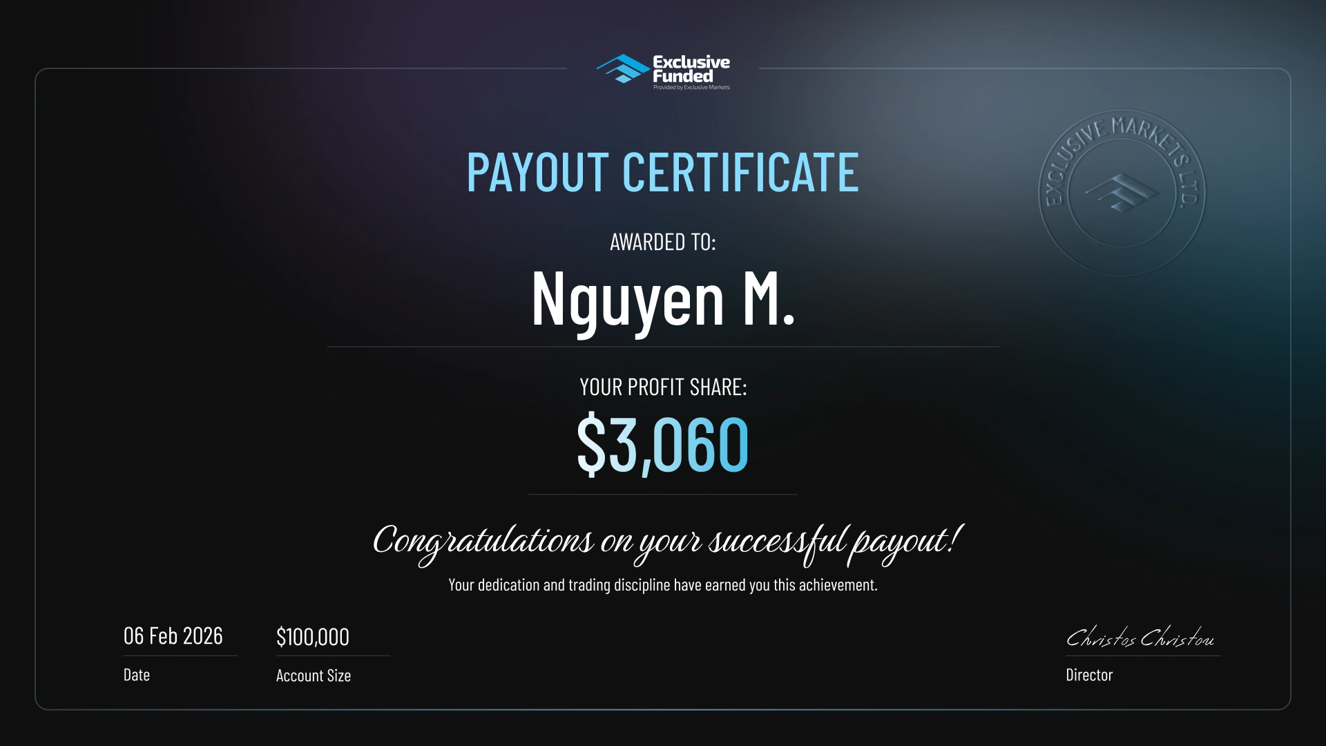 payout certified