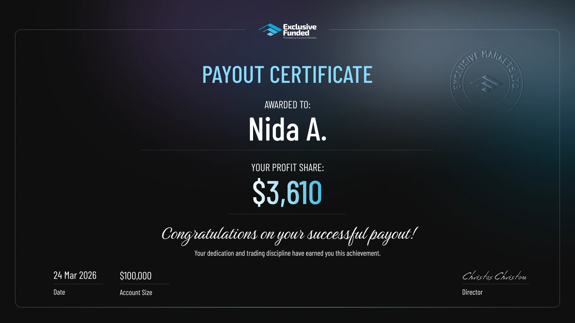 payout certified