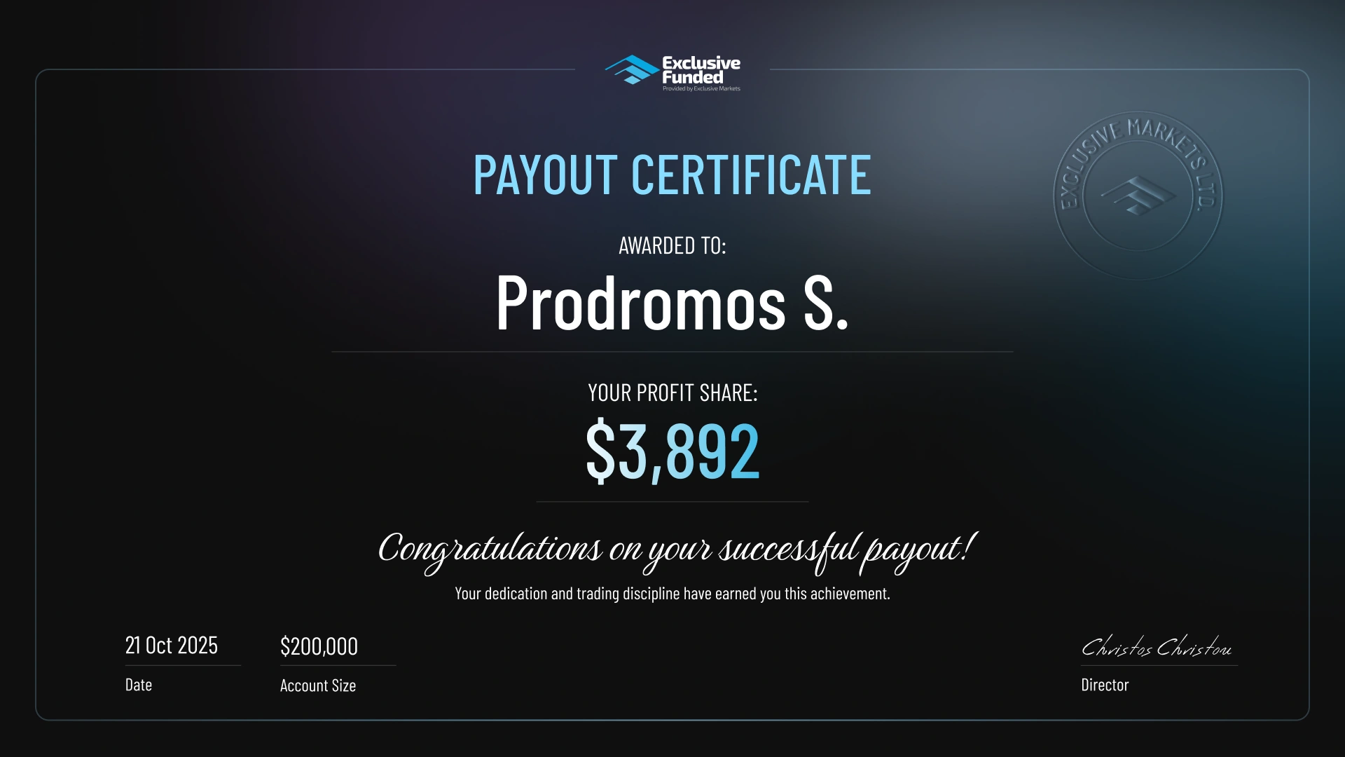 payout certified