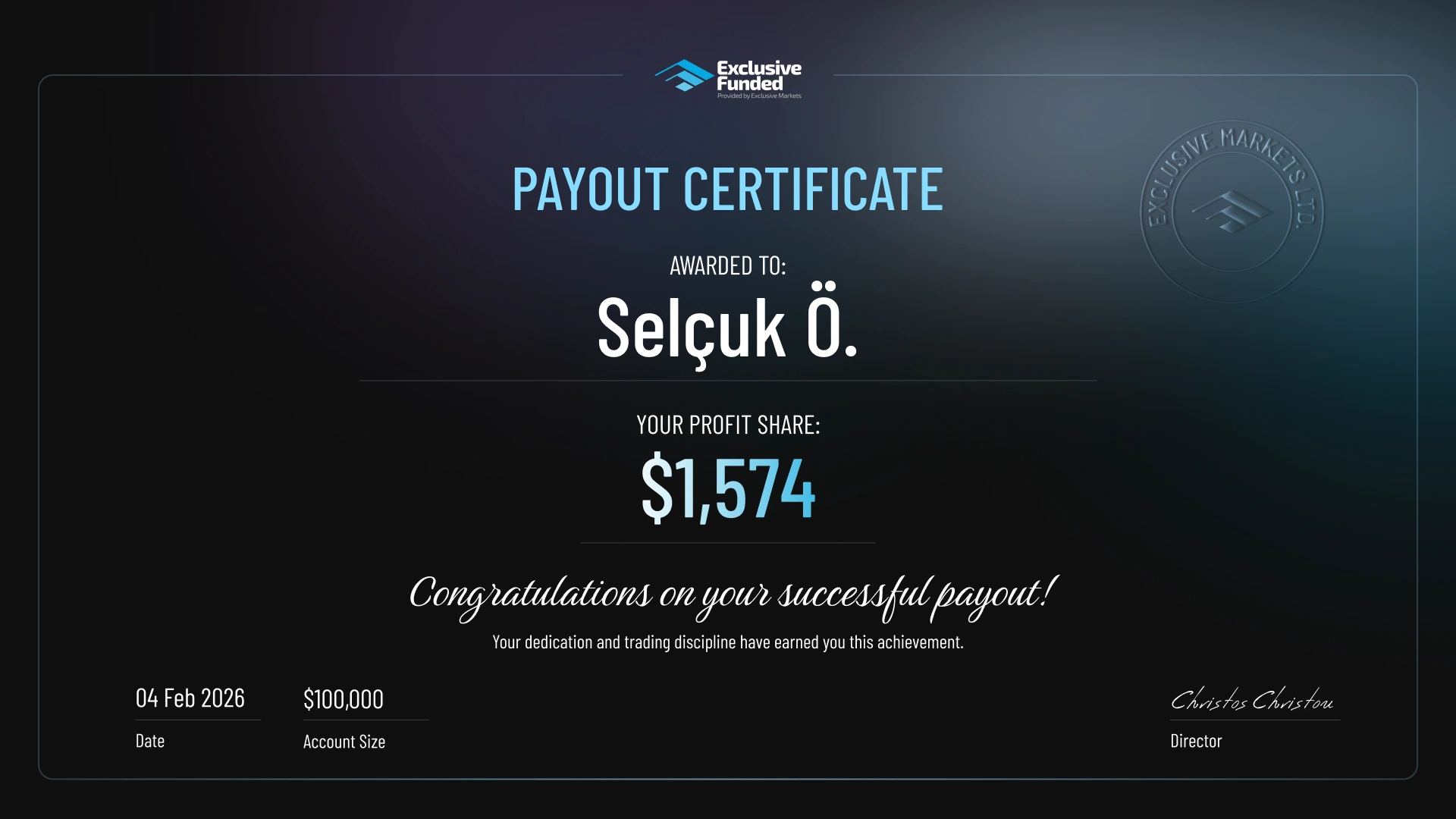 payout certified