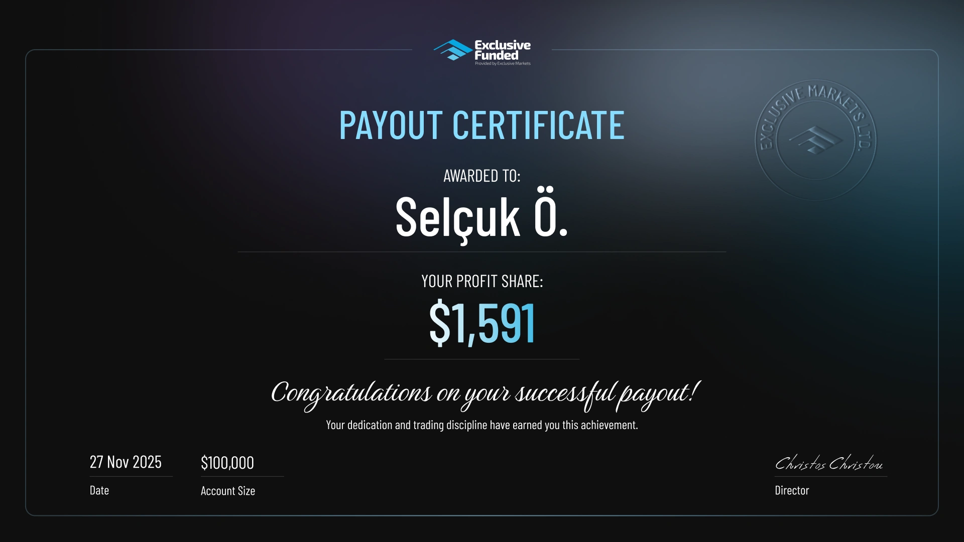 payout certified