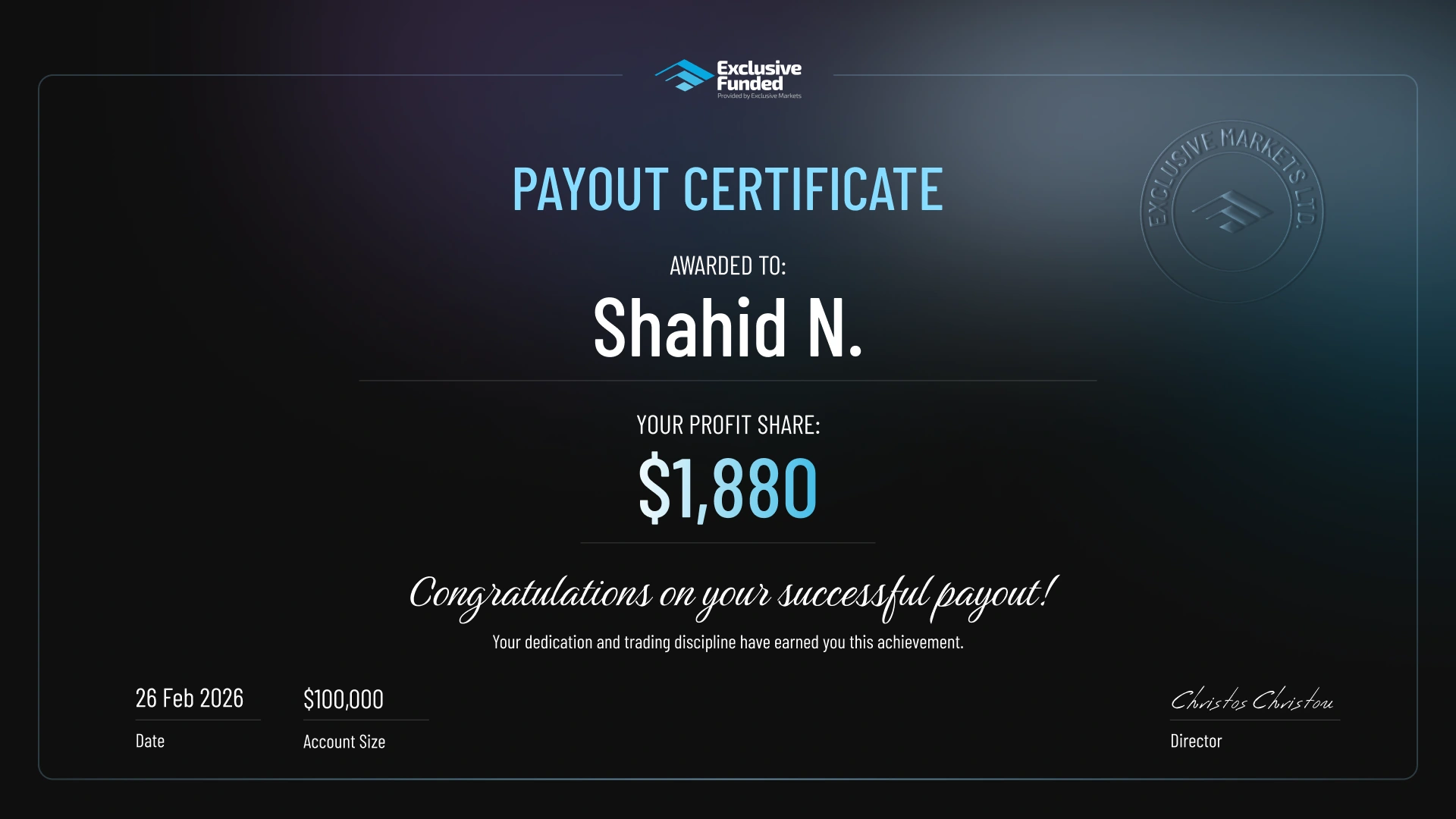 payout certified