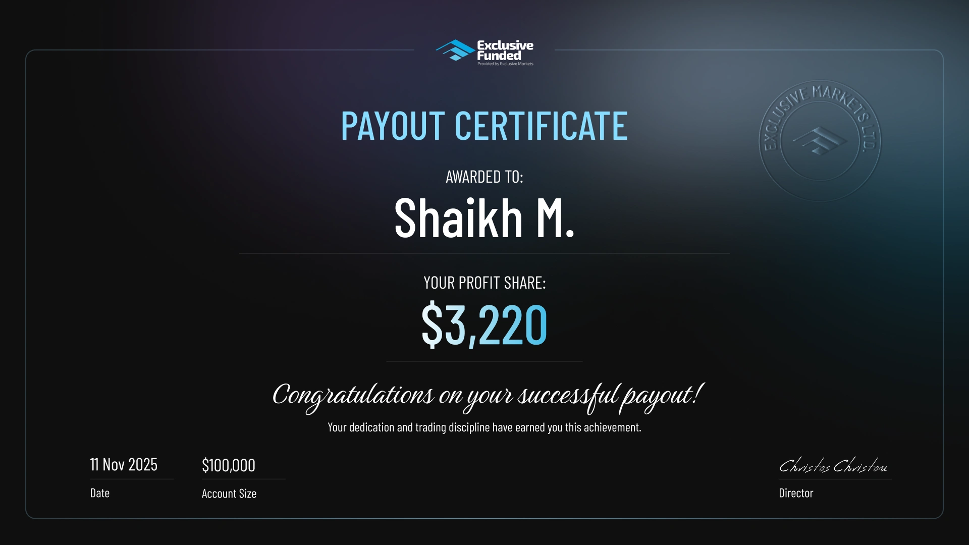 payout certified