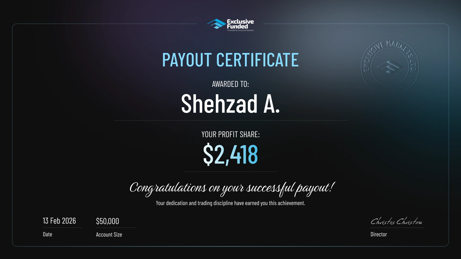 payout certified