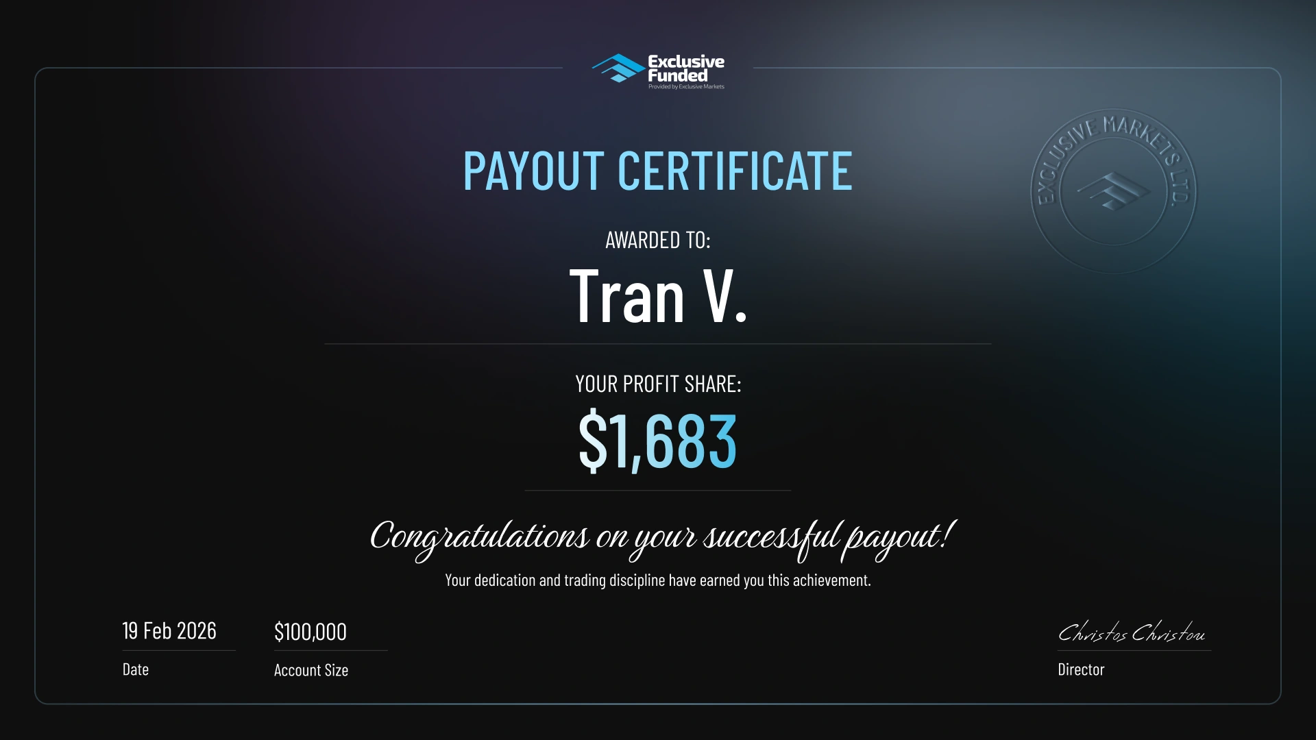 payout certified