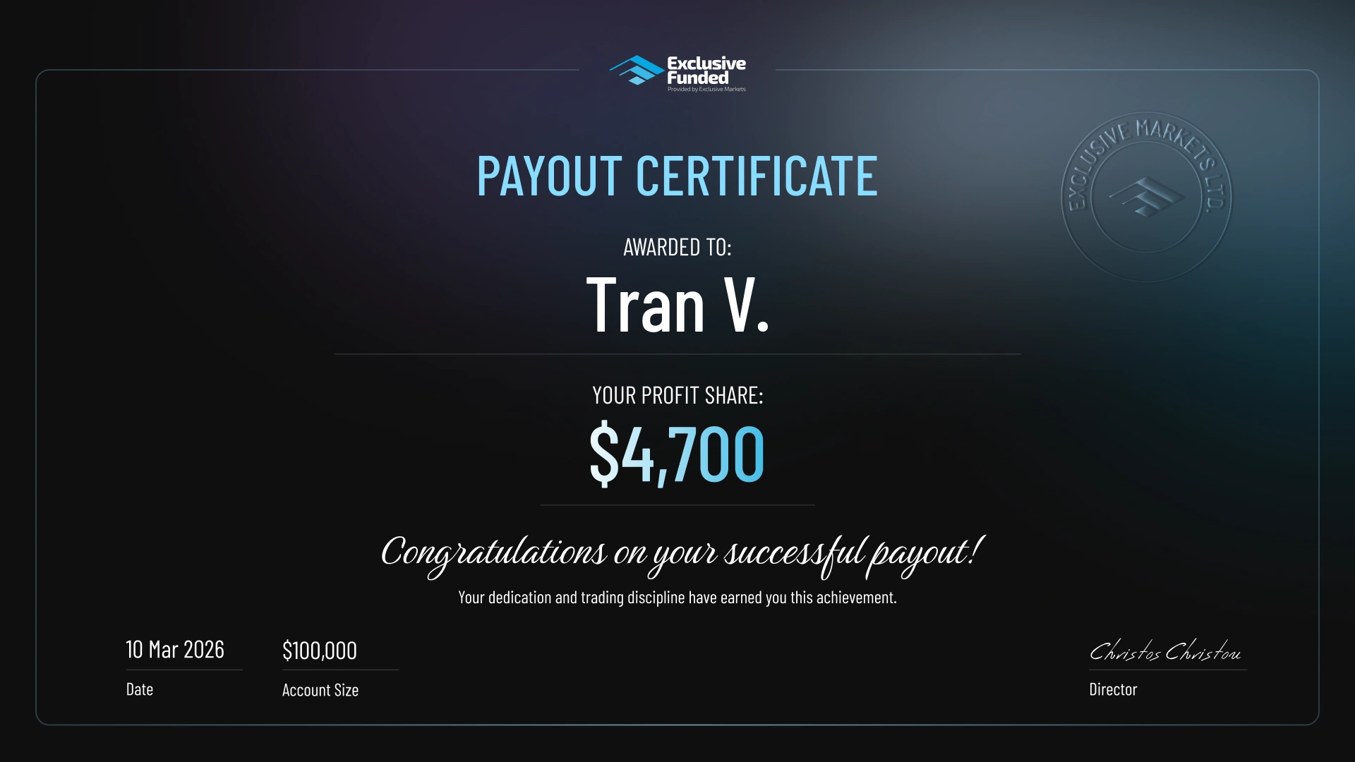 payout certified