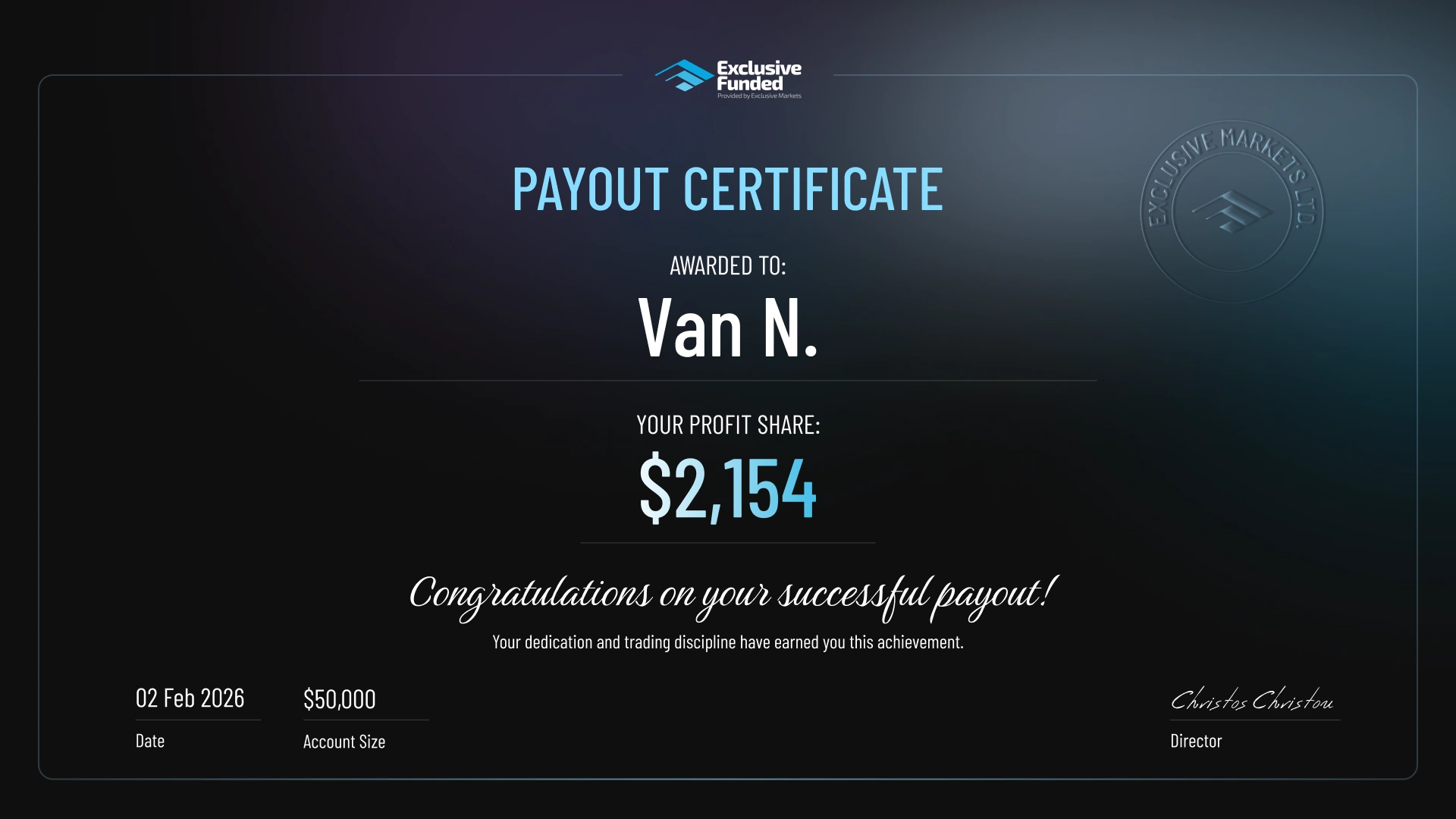 payout certified