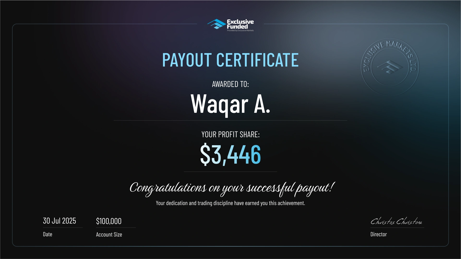 payout certified