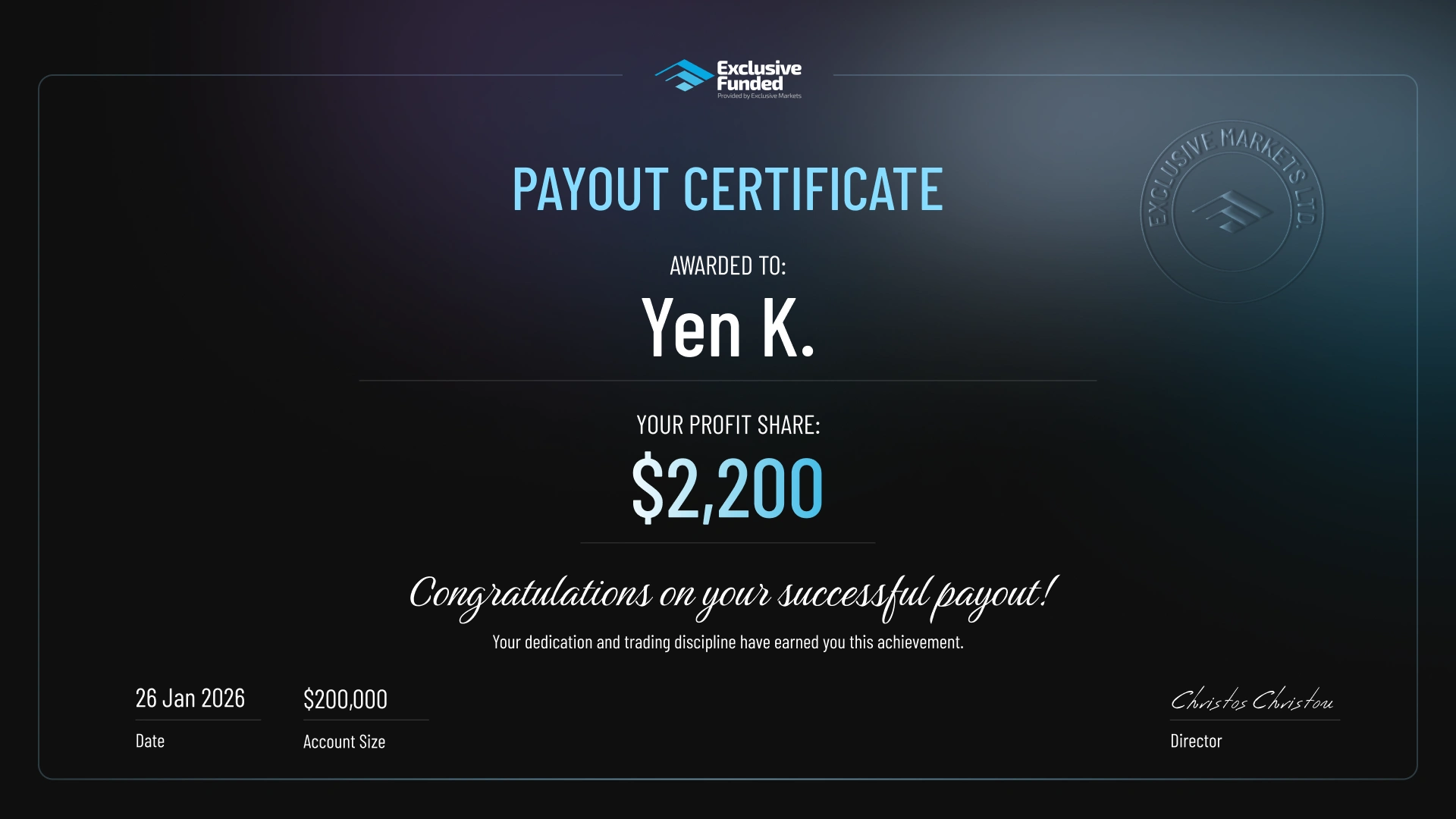 payout certified