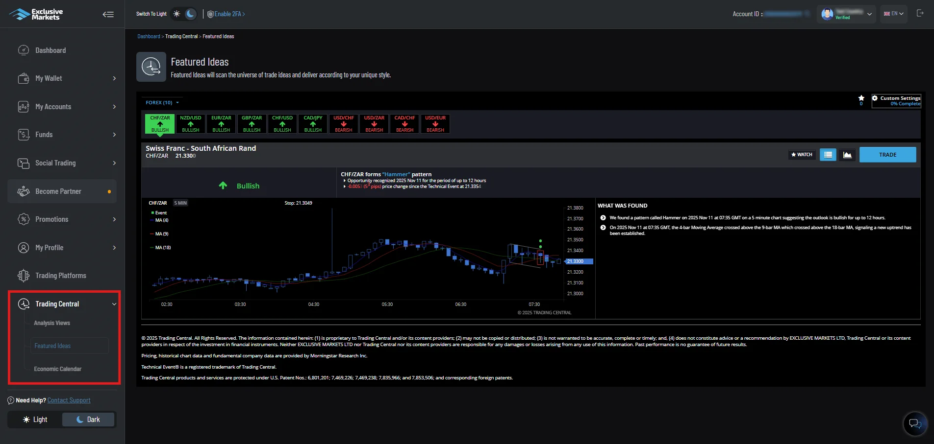Trading Central Alpha Generation